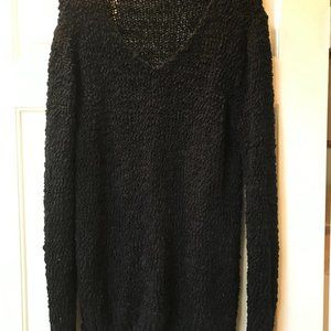 Vocal Black Knit Biking Sweater